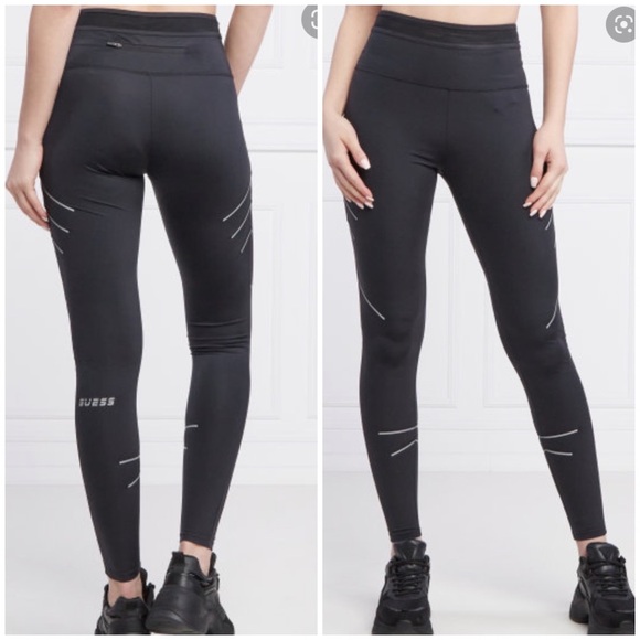 New GUESS Women’s Black Leggings SZ M - Picture 1 of 8